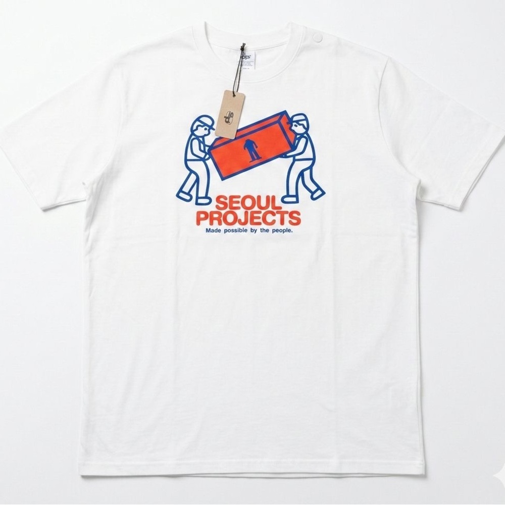 Seoul Projects White Graphic Short Sleeve Tee-L